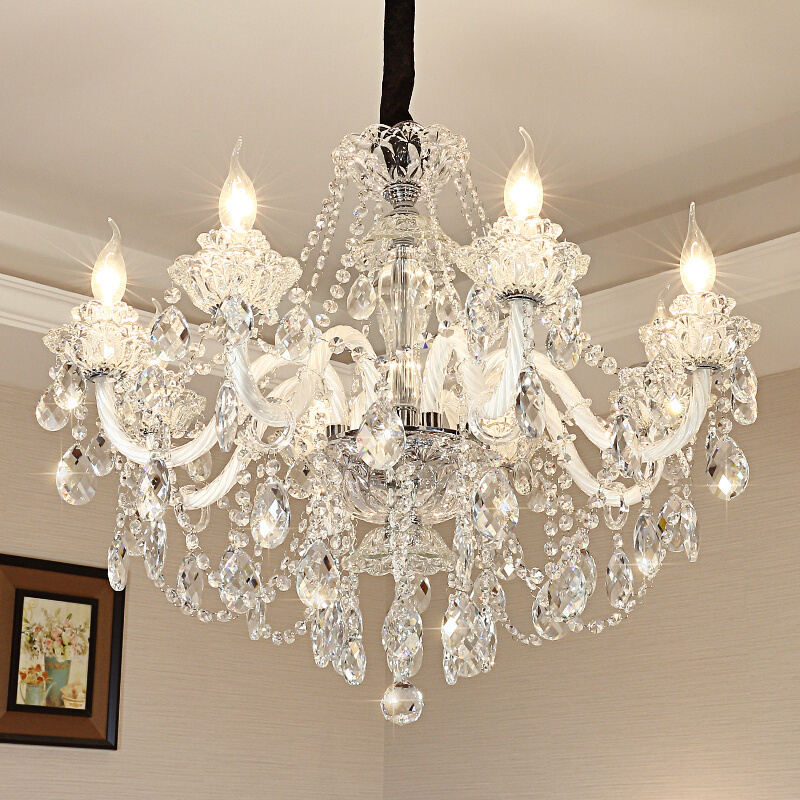 Luxury crystal chandeliers modern glass hanging lamps living room hotel decorative ceiling lighting pendant chandelier lights