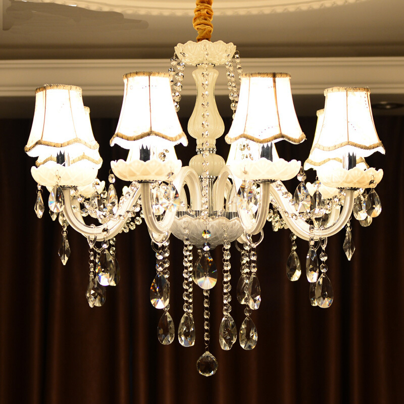 Modern Luxury LED Crystal white Chandelier Ceiling Lustre de cristal Crystal ball Pendant Hanging Lamp Kitchen Lighting Fixtures