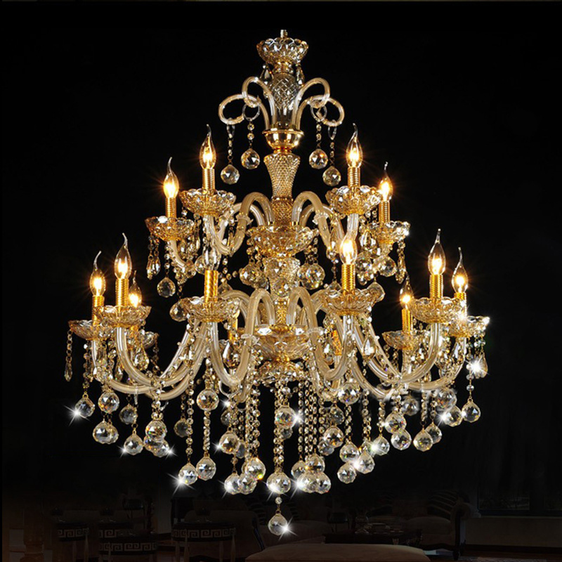 Contemporary crystal chandelier for home living room dining room bedroom lighting fixture restaurant cafe big pendant lamp