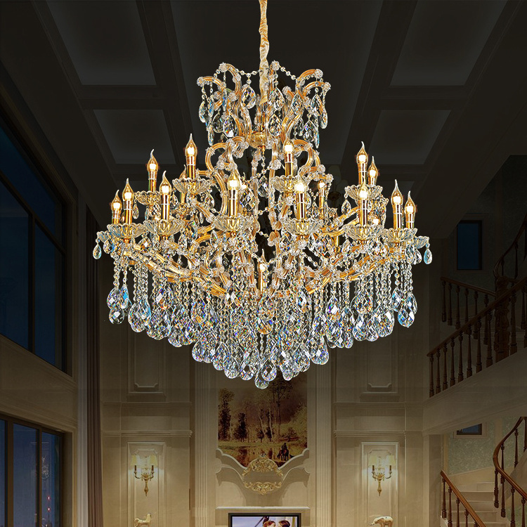 Wedding Home Decor Chandelier Pendant Lights Lighting European Traditional Chrome Crystal Candle Ceiling Pendant Lights