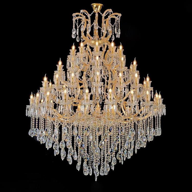 Modern indoor Black Maria Theresa Chandelier Large Luxury Crystal Glass Pendant Lamp for Foyer Wedding Lighting