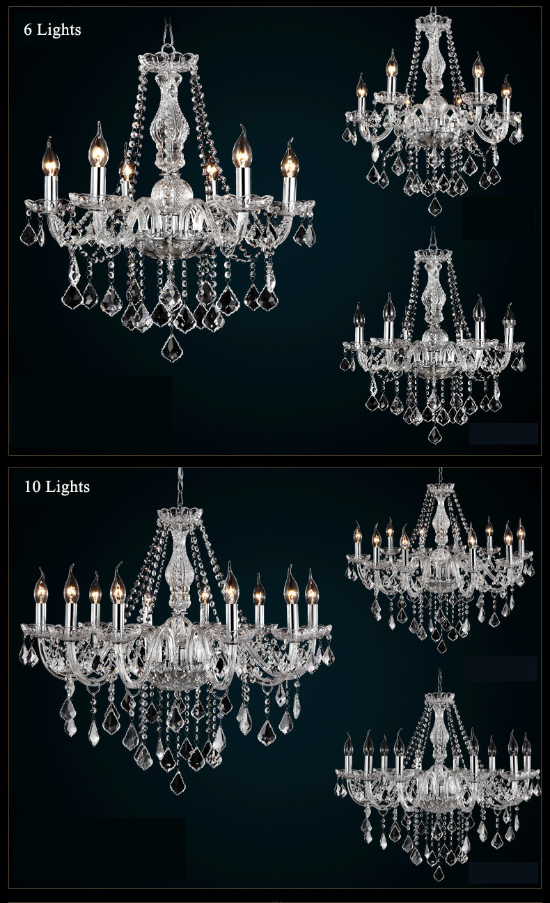 Special simple transparent crystal chandelier hotel wedding event decoration lighting living room dining room pendant lamp