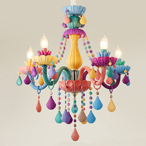 European-style crystal chandelier children's bedroom decoration ceiling macarons gabby's doll house lights pendant light