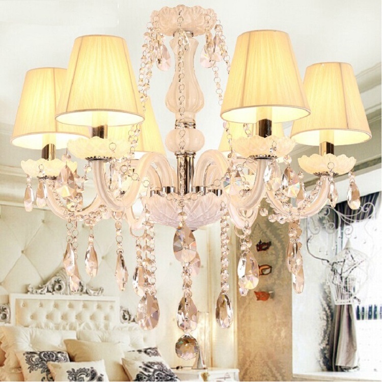 Modern Luxury LED Crystal white Chandelier Ceiling Lustre de cristal Crystal ball Pendant Hanging Lamp Kitchen Lighting Fixtures