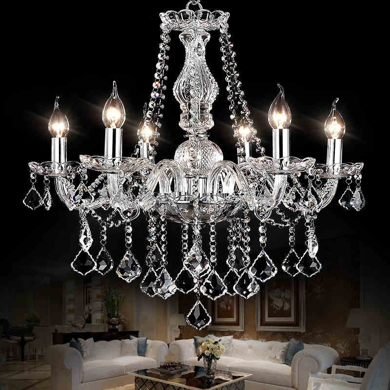 Special simple transparent crystal chandelier hotel wedding event decoration lighting living room dining room pendant lamp