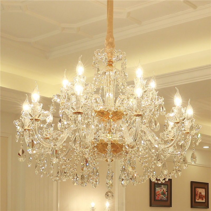 Hot selling crystal chandelier luxury hotel lobby lighting chandelier gorgeous banquet hall decorate luster crystal pendant lamp