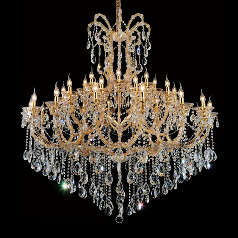 Maria theresa chandelier crystal Luxury Golden living room indoor chandelier lighting club lobby LED ceiling pendant lamp