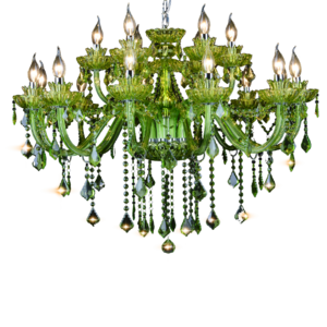 Modern led green chandelier Bedroom Kitchen light Fixtures lustre de cristal teto Green Color glass chandelier