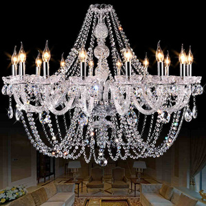 Luxury k9 crystal fashion gold/transparent candlelight crystal chandelier Modern simple wedding decoration crystal lamps