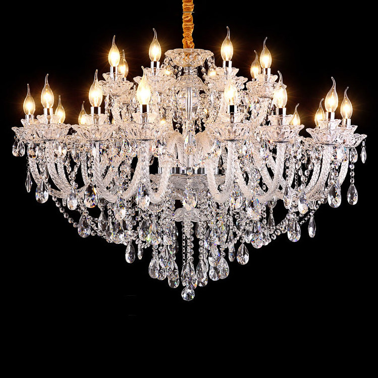 modern clear K9 Luxury Crystal chandelier lamps Living Room 8 Lights Large crystal pendant lights chandelier