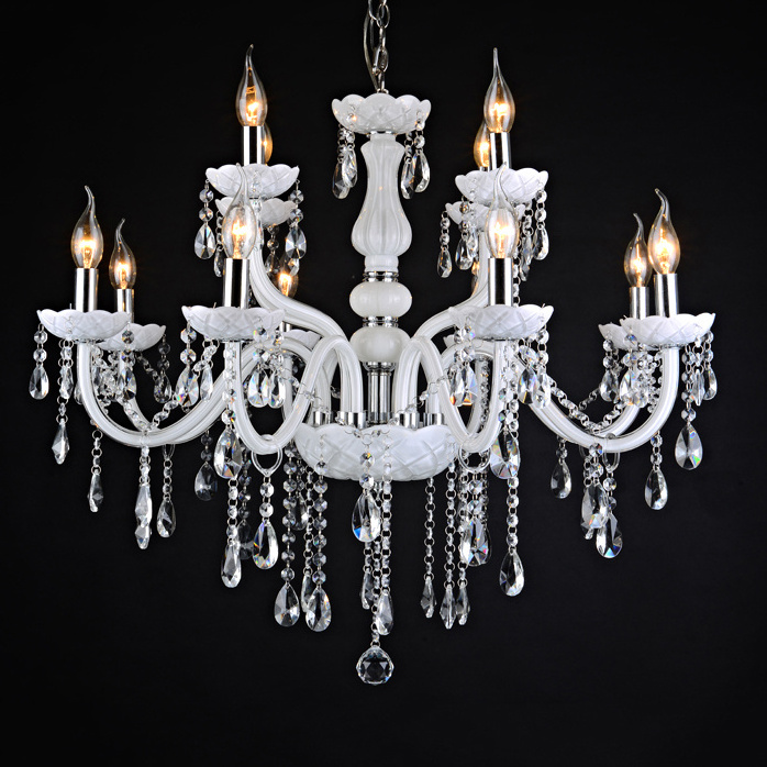 Modern Luxury LED Crystal white Chandelier Ceiling Lustre de cristal Crystal ball Pendant Hanging Lamp Kitchen Lighting Fixtures