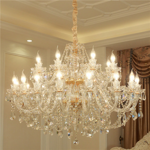 Hot selling crystal chandelier luxury hotel lobby lighting chandelier gorgeous banquet hall decorate luster crystal pendant lamp