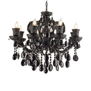 Modern indoor Black Maria Theresa Chandelier Large Luxury Crystal Glass Pendant Lamp for Foyer Wedding Lighting