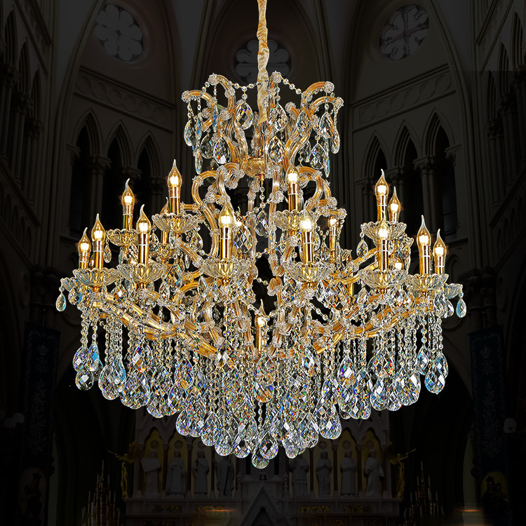 Wedding Home Decor Chandelier Pendant Lights Lighting European Traditional Chrome Crystal Candle Ceiling Pendant Lights