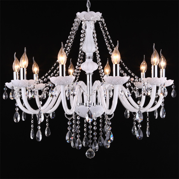 Modern Luxury LED Crystal white Chandelier Ceiling Lustre de cristal Crystal ball Pendant Hanging Lamp Kitchen Lighting Fixtures