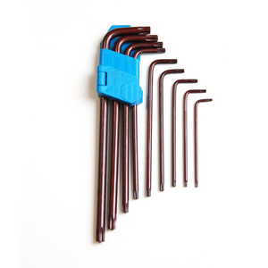 Factory direct sale Allen Key Wrench T10 - T50 Hex Key Set S2 Tool Steel Allen Torx Key Wrench