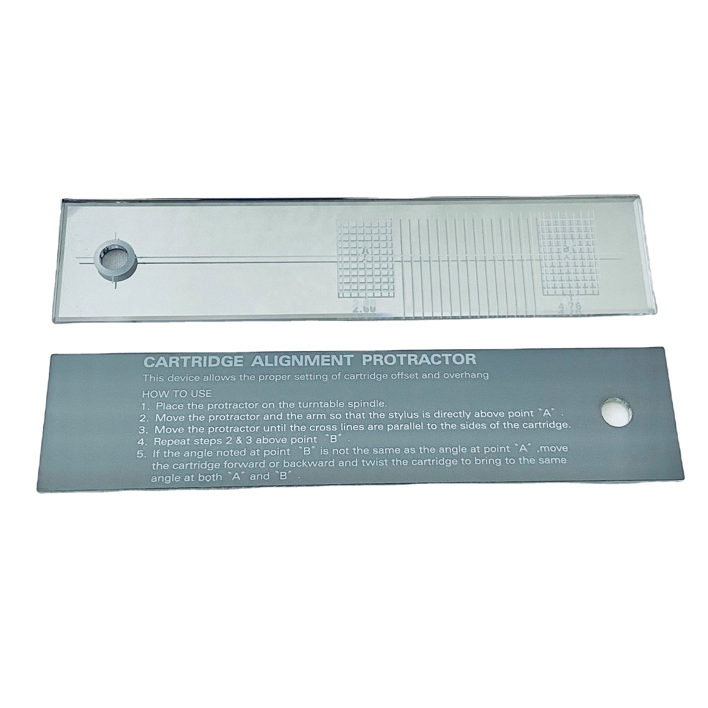 Turntable Cartridge Alignment Protractor Tool