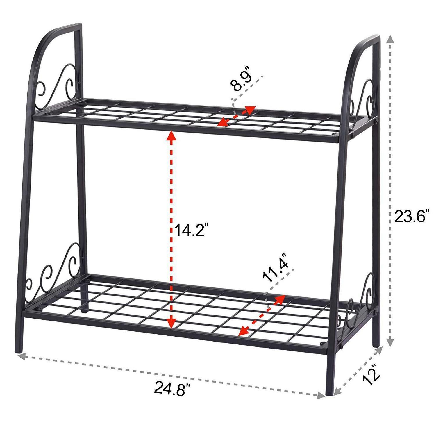 Metal Plant Stand Indoor Tall Corner Plant Shelf Outdoor Patio Shelves for Multiple Plants Holder Flower Rack