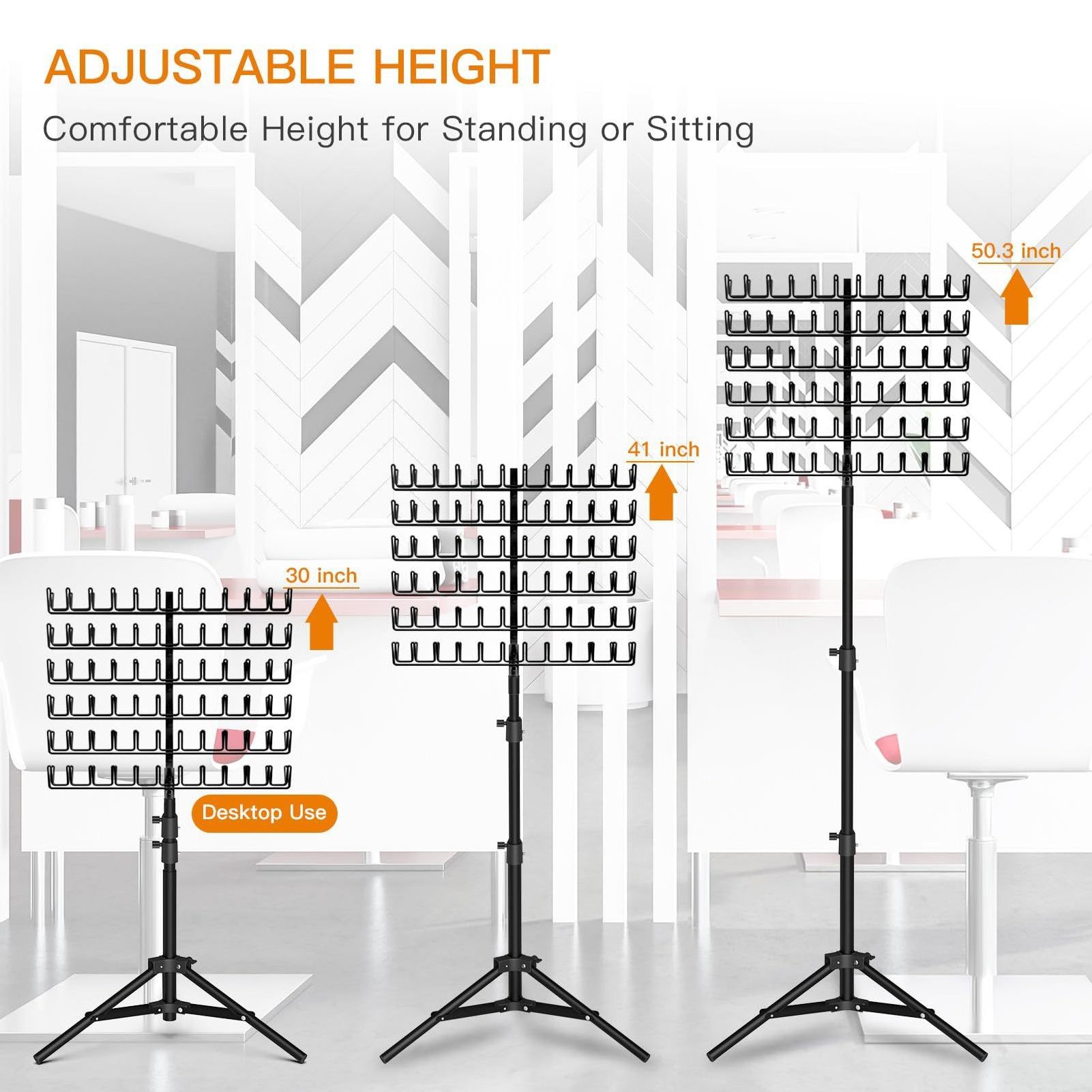 Height Adjustable  salons pegs double sided  Hair Stand  Stylist Hair Braiding Tools braiding  hair rack stand organizer