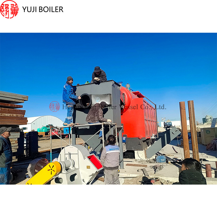 DZL 4tons 6tons 8tons 10thr Chain Grate Biomass Rice Husk Wood Fired Steam Boiler Chinese Factory