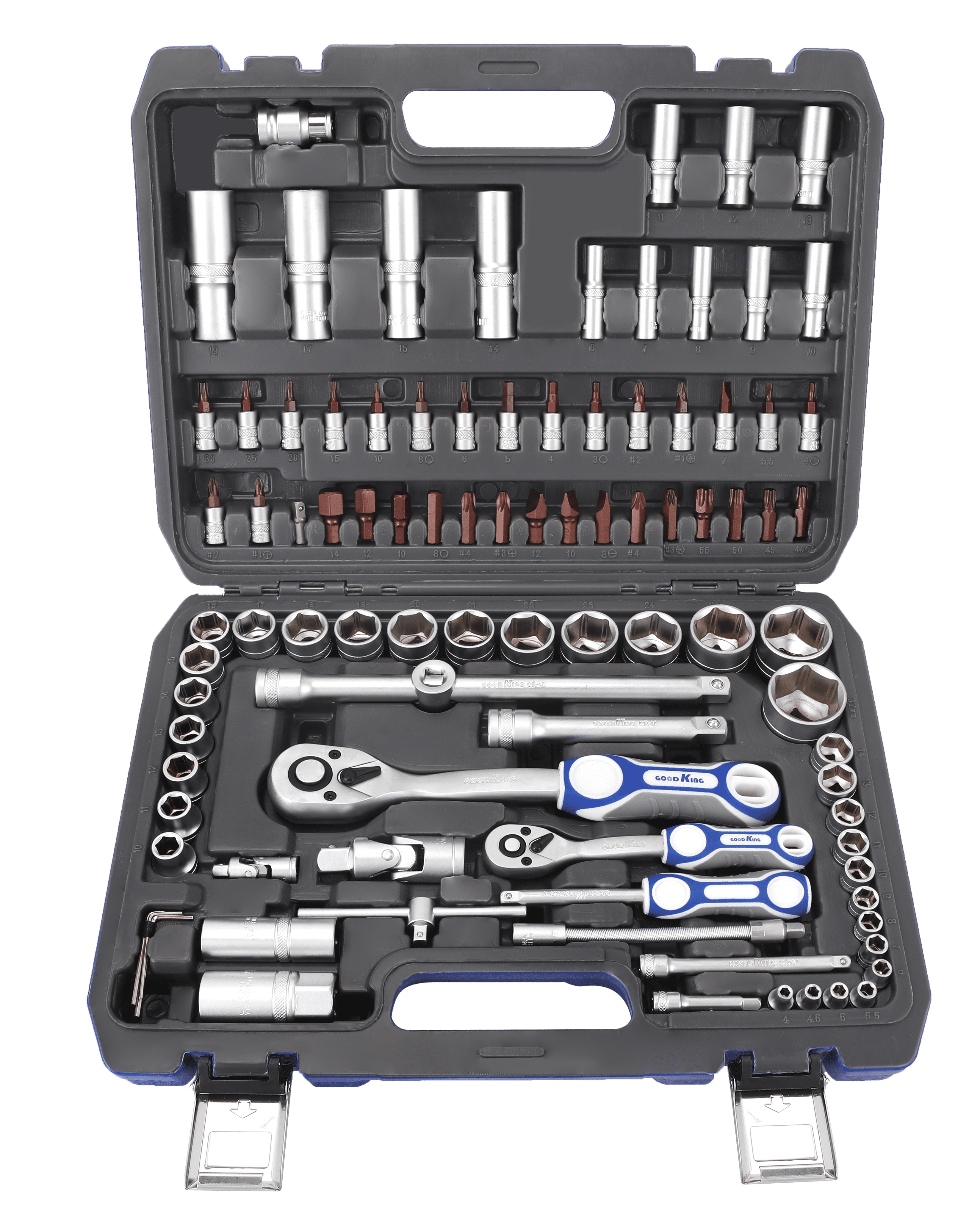 GOODKING 150 PC Factory Price Heavy Duty Standard Edition Hand Tools Piece Car Repair Tools Kit Socket Wrench Set With Box Set