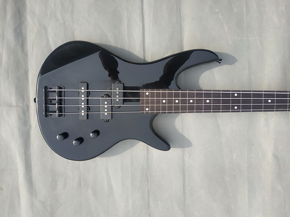 Wholesale black color 24Frets 4strings electric bass guitars acoustic bass guitar kit from china factory