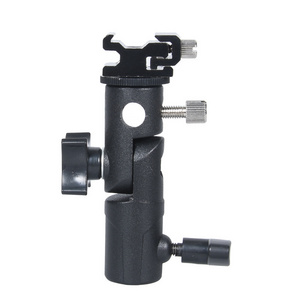 Flash Hot Shoe Umbrella Holder Mount Adapter for Studio Light Type E Stand with 1/4 3/8 Screw Bracket Studio Accessories