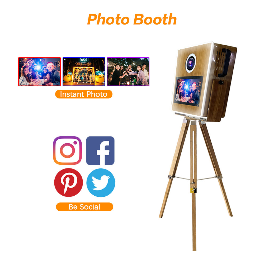 15.6'' Touch Screen Photo Booth For Sale Portable Instant Photo Printing Station Fatomation