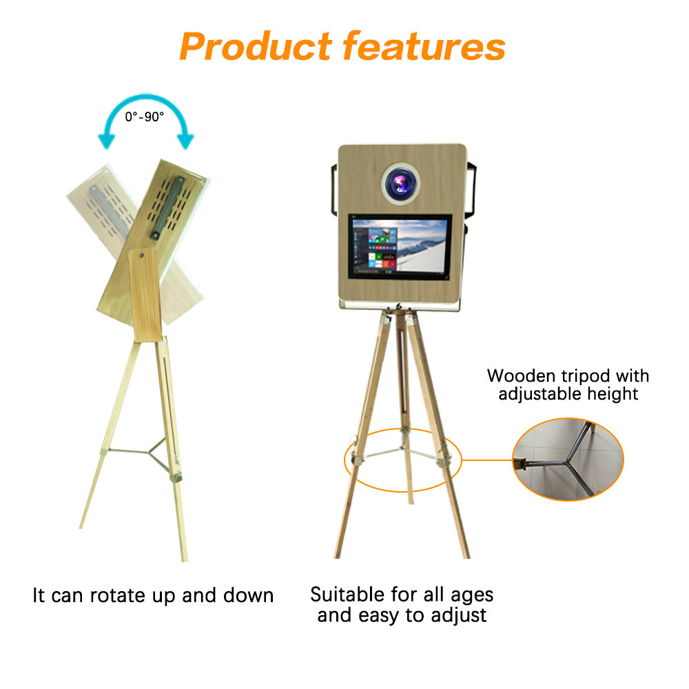 15.6'' Touch Screen Photo Booth For Sale Portable Instant Photo Printing Station Fatomation