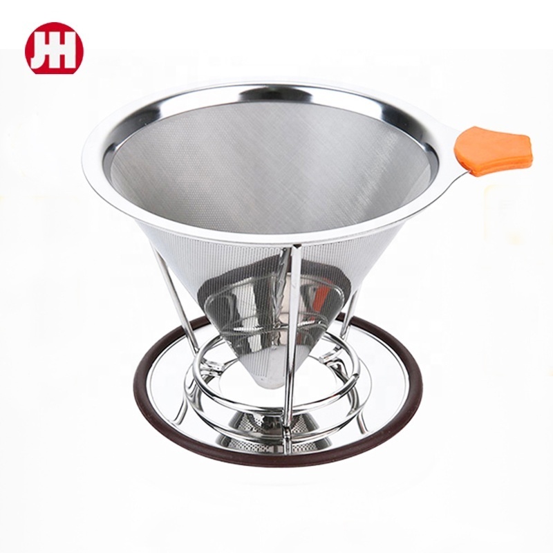 Baskets coffee filter stainless steel coffee dripper reusable mesh strainer