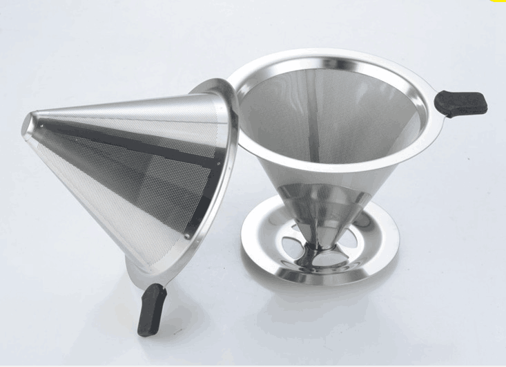 Best Selling Product Stainless Steel Reusable Drip Cone Coffee Filter Multiple patterns