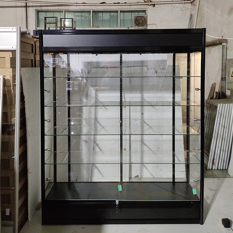 6ft Wall Glass Case with Adjustable Glass Shelves fit for Shop