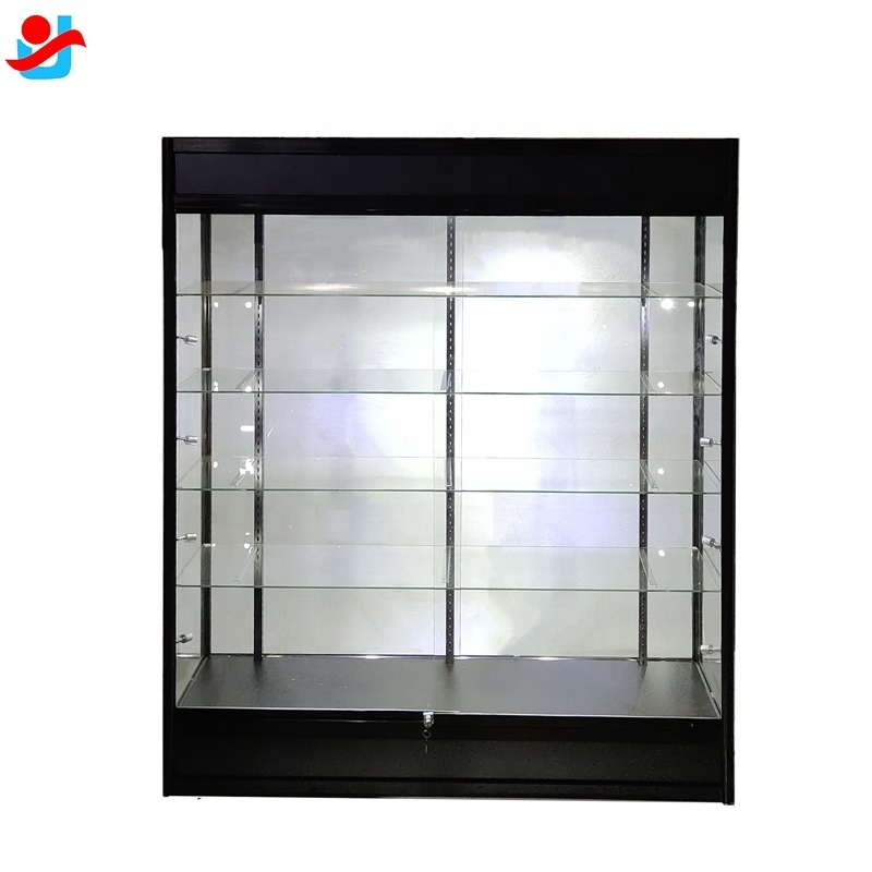 6ft Wall Glass Case with Adjustable Glass Shelves fit for Shop