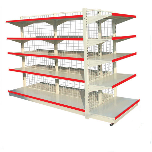 Black Retail Wire Mesh Display Stand Shelf / Light Duty Convenience Store Display Racks