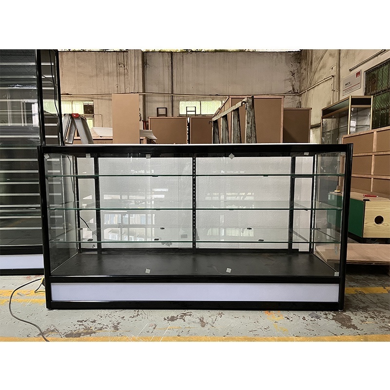 Smoke shop Display Counter 6 Feet Display Cabinets with LED Light Luxury Glass Display Showcase For Smoke Shop