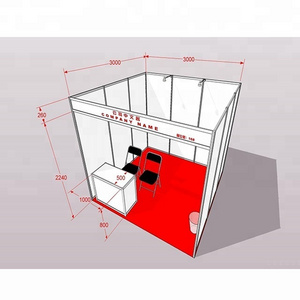 Cheap Price Aluminum Exhibition Stand Display Standard Shell Scheme Booth 3x3 With PVC Material