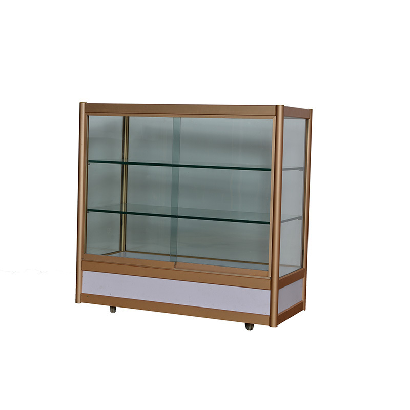 One meter tall glass display case 3 layers with light and lock