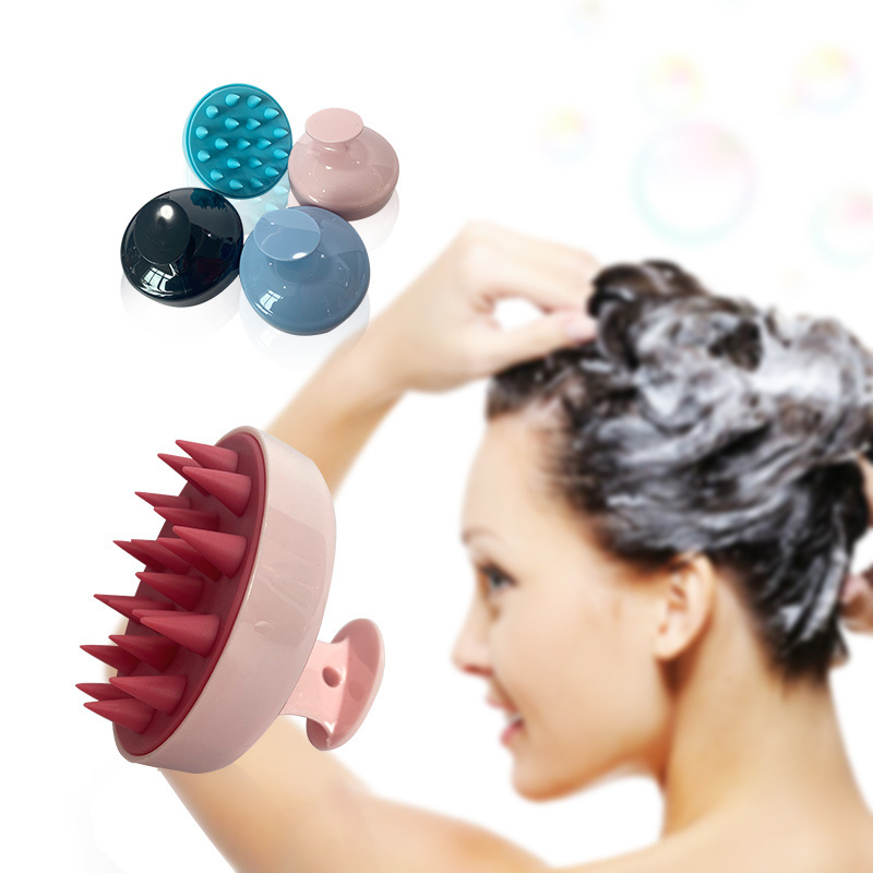 New Product Bath Massage Brush Shampoo Hair Brush Silicone Scalp Massager Brush For Hair Growth