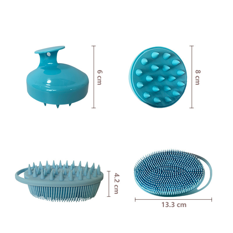 New Product Bath Massage Brush Shampoo Hair Brush Silicone Scalp Massager Brush For Hair Growth