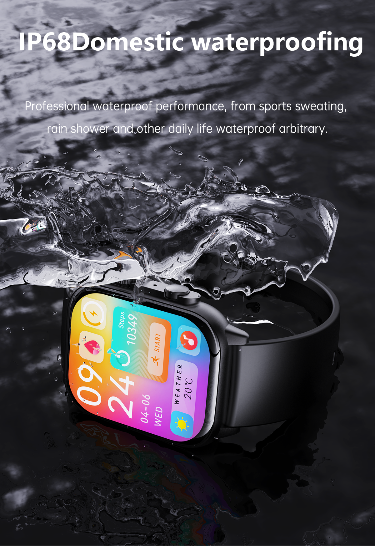 2023 1.96 inch super high resolution AMOLED heart rate monitor hands free gesture voice control sport FASHION SMART watches