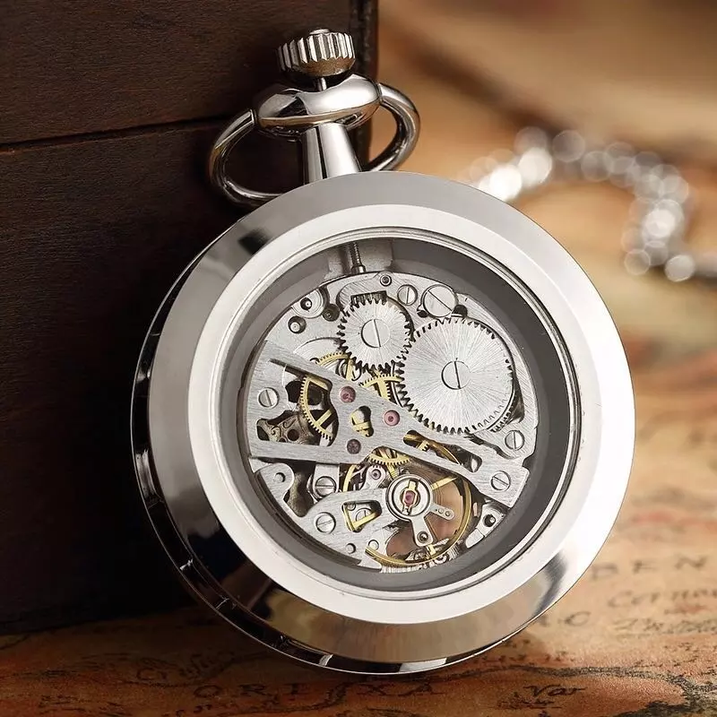 Wholesale Antique Skeleton hollow mechanical watches Hand Winding mechanical pocket watch