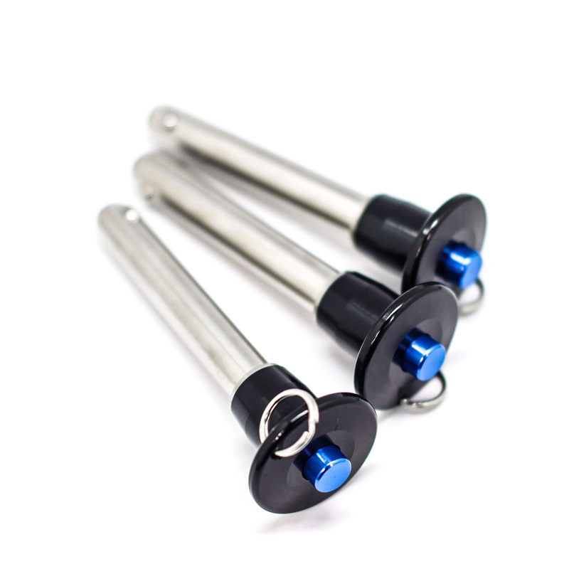 2023 hot sale 18-8 Stainless Steel button handle Quick Release Pin Ball Locking Pin with rings