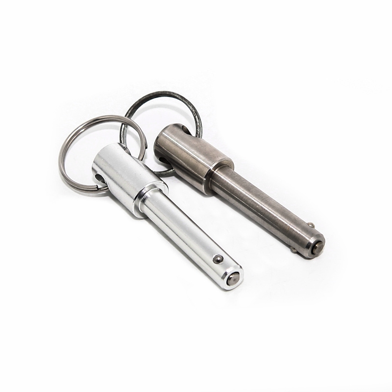 2023 hot sale 18-8 Stainless Steel button handle Quick Release Pin Ball Locking Pin with rings