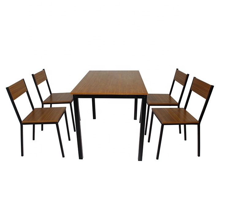 restaurant cafeteria table set kitchen dining table and chair furniture metal set solid iron furniture DS-915