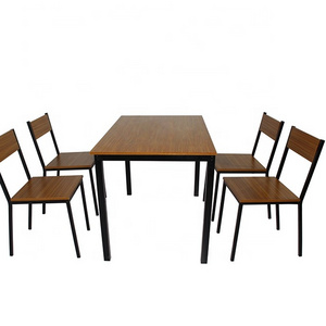 restaurant cafeteria table set kitchen dining table and chair furniture metal set solid iron furniture DS-915