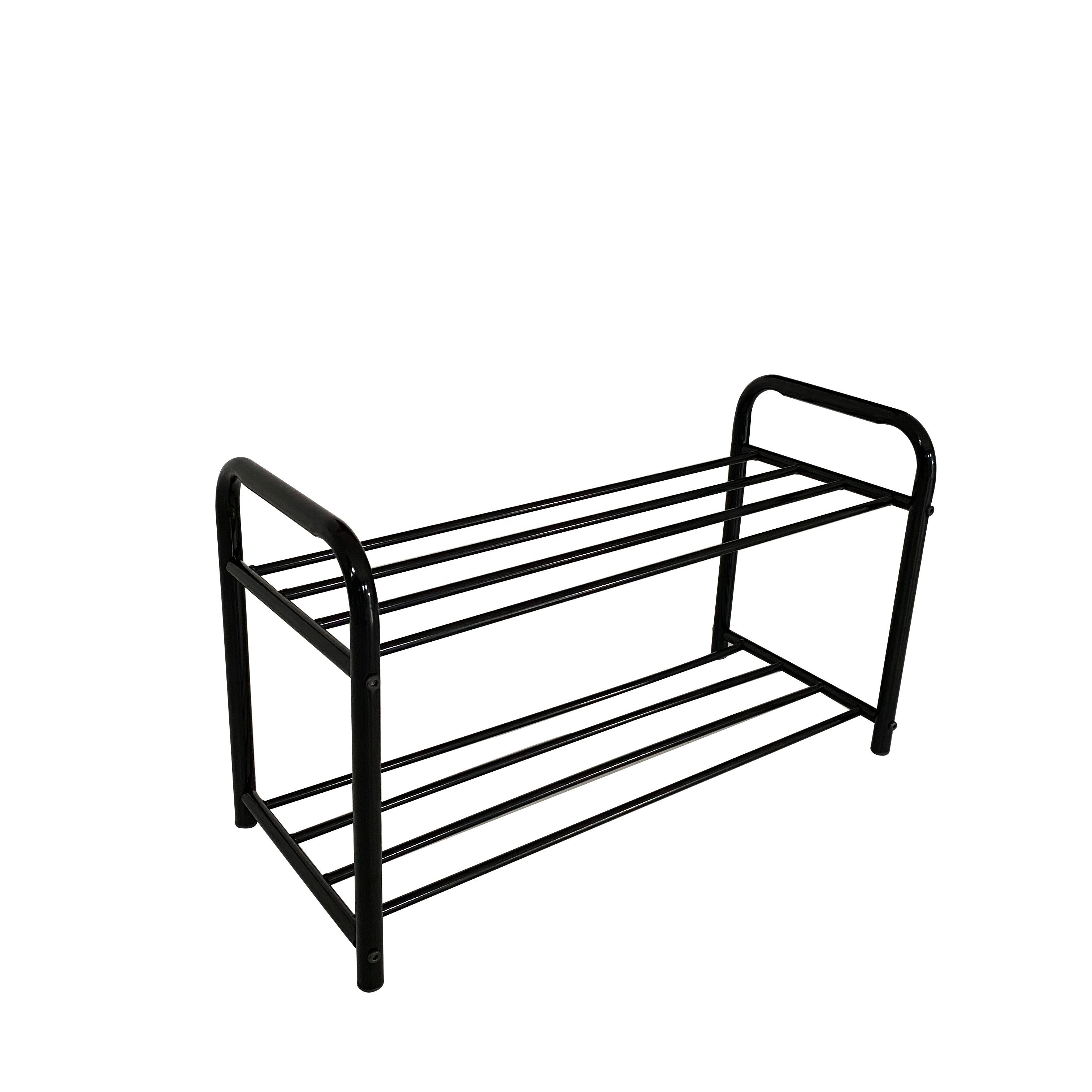 YK furniture Drying Shoe Rack Household 2 layers Extendable Metal Shoe Rack Stand firm Tube SR-02