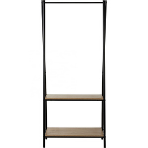 Simple Garment rack entryway shoe bench storage shelf 2-Tier Multipurpose Coat Hat Metal Rack Hanger