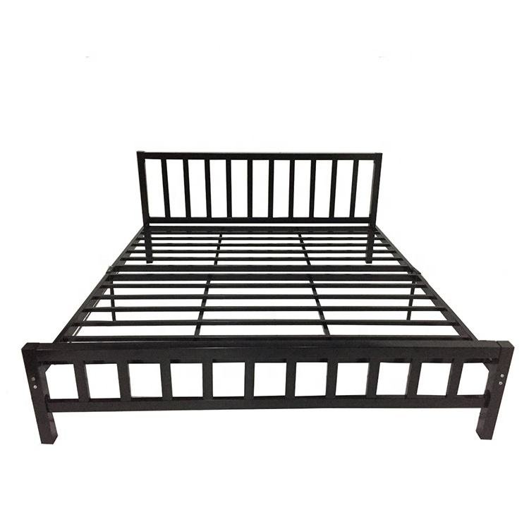 Durable Metal Bed with Squared tube Multiple Sizes simple style for Home Bedroom Furniture DB-903