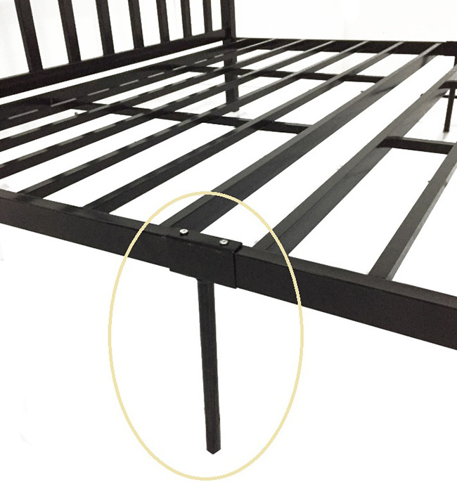 Durable Metal Bed with Squared tube Multiple Sizes simple style for Home Bedroom Furniture DB-903