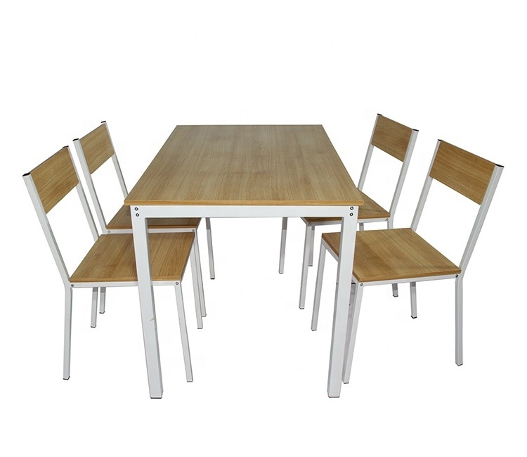 restaurant cafeteria table set kitchen dining table and chair furniture metal set solid iron furniture DS-915